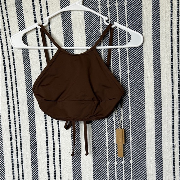 NWT Skims Recycled Swim High Neck Top - Picture 2 of 5